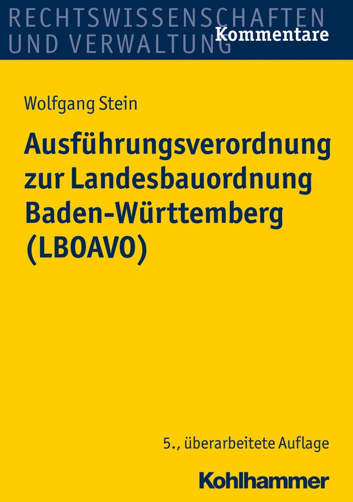 Ausführungsverordnung zur Landesbauordnung Baden-Württemberg (LBOAVO) Law