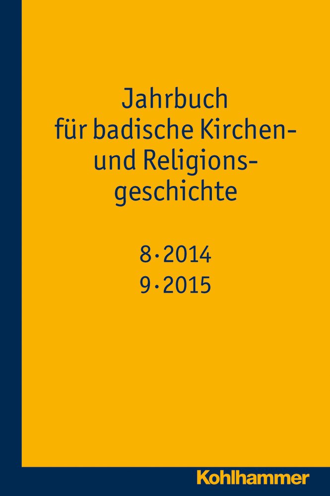 Jahrbuch für badische Kirchen- und Religionsgeschichte Philosophy