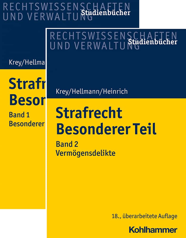 Strafrecht - Besonderer Teil Bd. 1 + Bd. 2 - Paket: Bd. 1: Besonderer Teil ohne Vermögensdelikte und Bd. 2: Vermögensdelikte (Studienbücher Rechtswissenschaft) Law