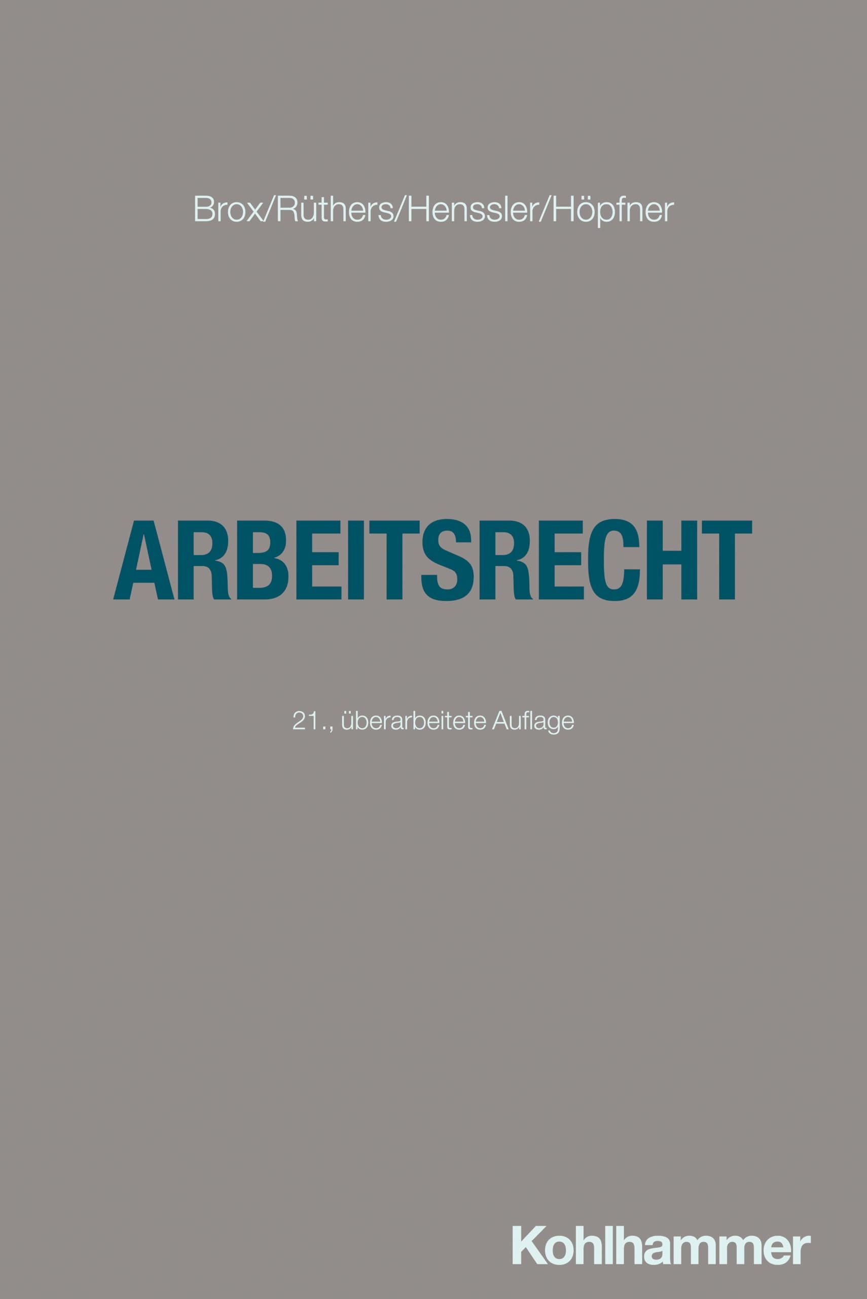 Arbeitsrecht (Studienbücher Rechtswissenschaft) Law