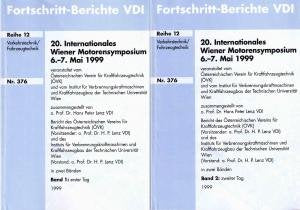 20. Internationales Wiener Motorensymposium 1999 (2 Bände) Books