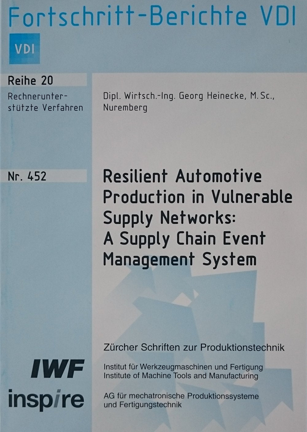 Resilient Automotive Production in Vulnerable Supply Networks: A Supply Chain Event Management System book