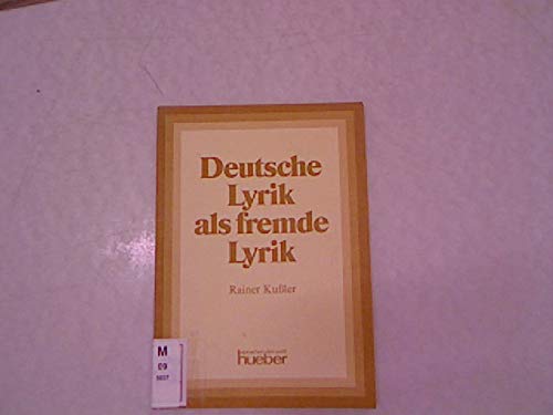 Product Image: Deutsche Lyrik als fremde Lyrik