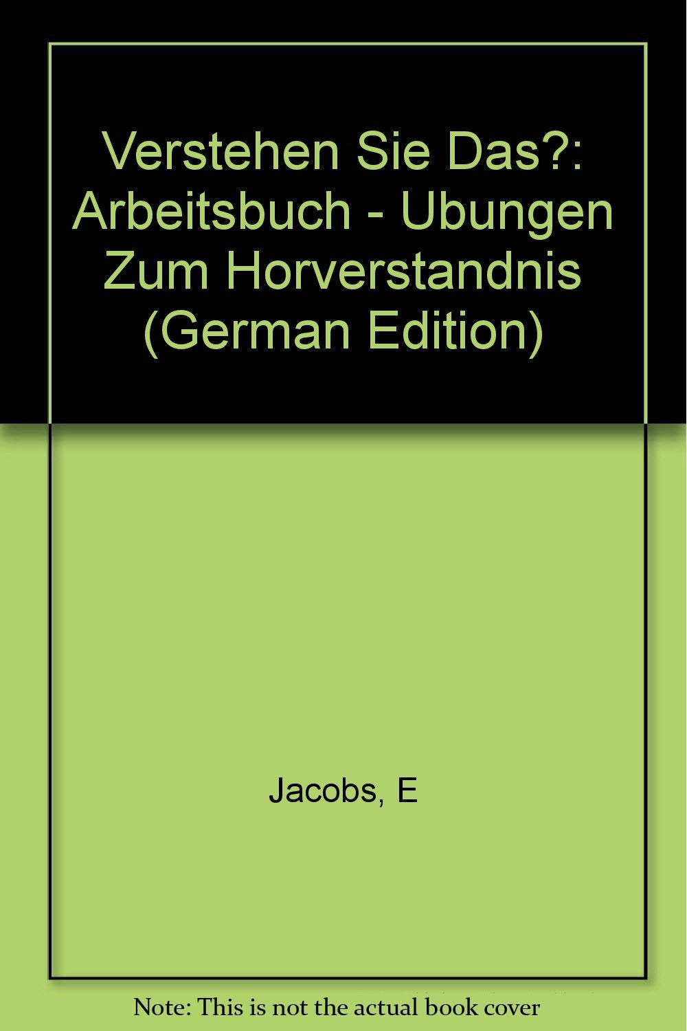 Verstehen Sie Das?: Arbeitsbuch - Ubungen Zum Horverstandnis book