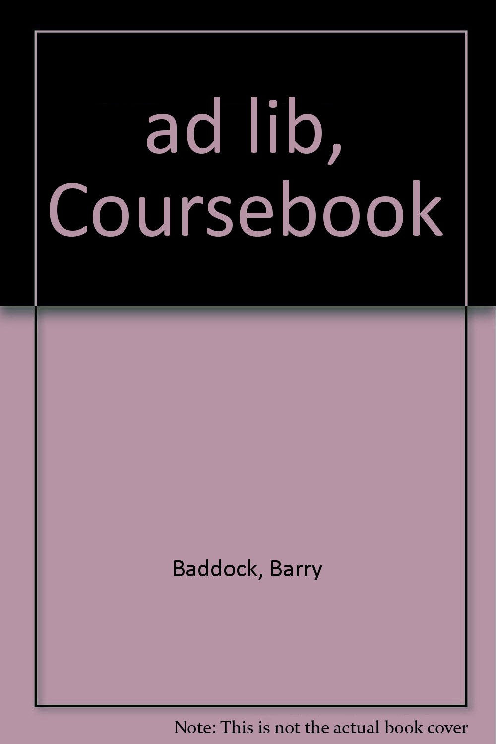 ad lib, Coursebook Books