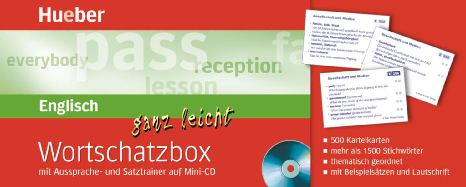 Englisch ganz leicht. Wortschatzbox. Mit Aussprache- und Satztrainer auf Mini-CD Foreign Languages ​​& Dictionaries