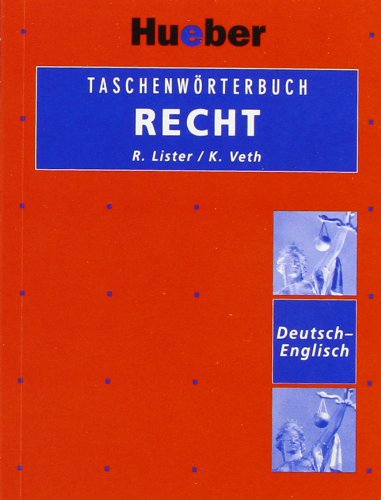 Taschenwörterbuch Recht Deutsch-Englisch: Mit ca. 8000 Begriffen aus d. dtsch. Recht. Law
