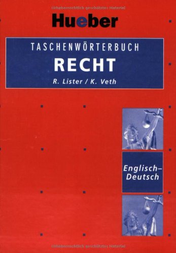 Taschenwörterbuch Recht Englisch-Deutsch: Mit 9000 Begriffen aus d. engl. u. amerikan. Recht. Law