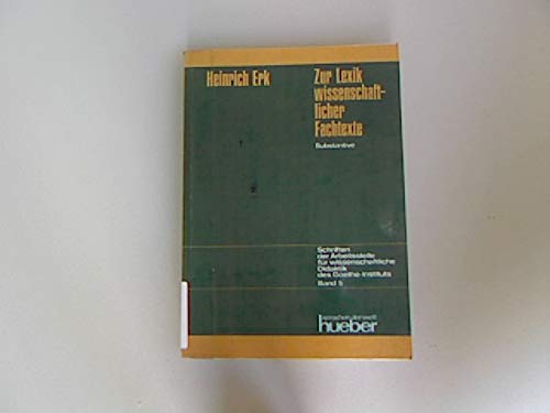 Zur Lexik wissenschaftlicher Fachtexte : Substantive. Frequenz und Verwendungsweise Learning & Reference