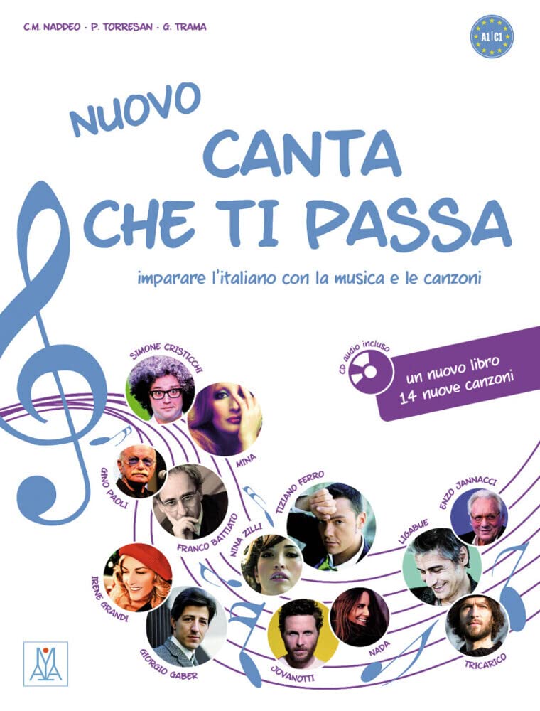 Nuovo canta che ti passa: imparare l’italiano con la musica e le canzoni / Buch mit Audio-CD Foreign Languages ​​& Dictionaries
