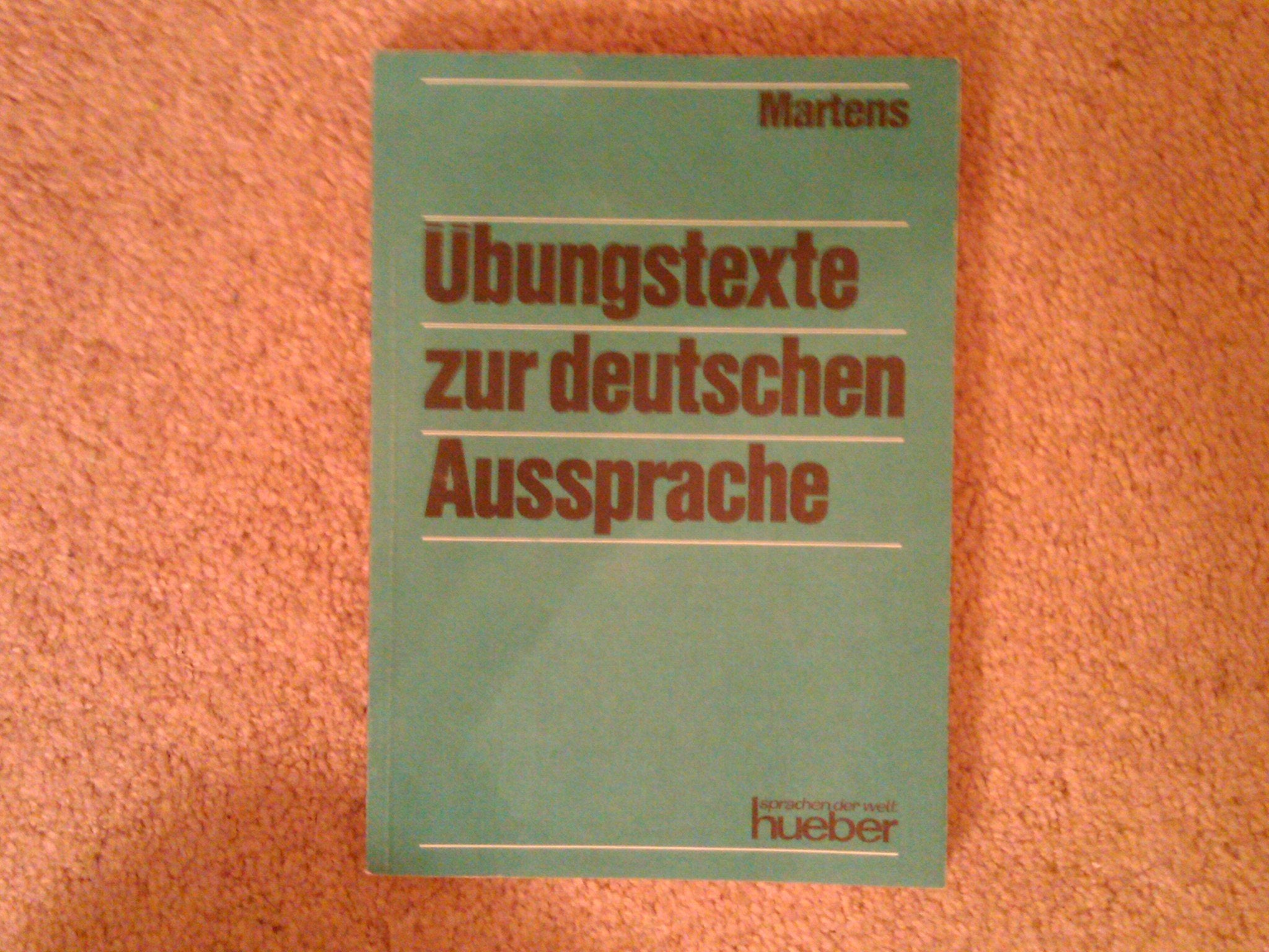 Übungstexte zur Deutschen Aussprache General education Books