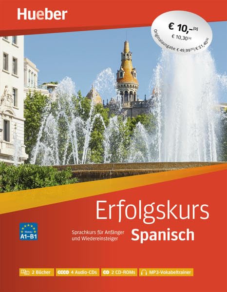 Erfolgskurs Spanisch: Paket: 2 Übungsbücher + 4 Audio-CDs + 2 CD-ROMs Foreign Languages ​​& Dictionaries