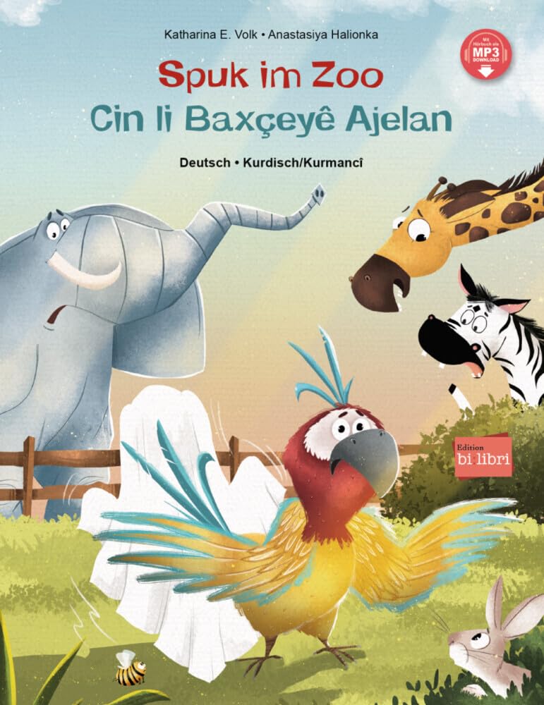 Spuk im Zoo (Deutsch-Kurdisch/Kurmancî) Children's books