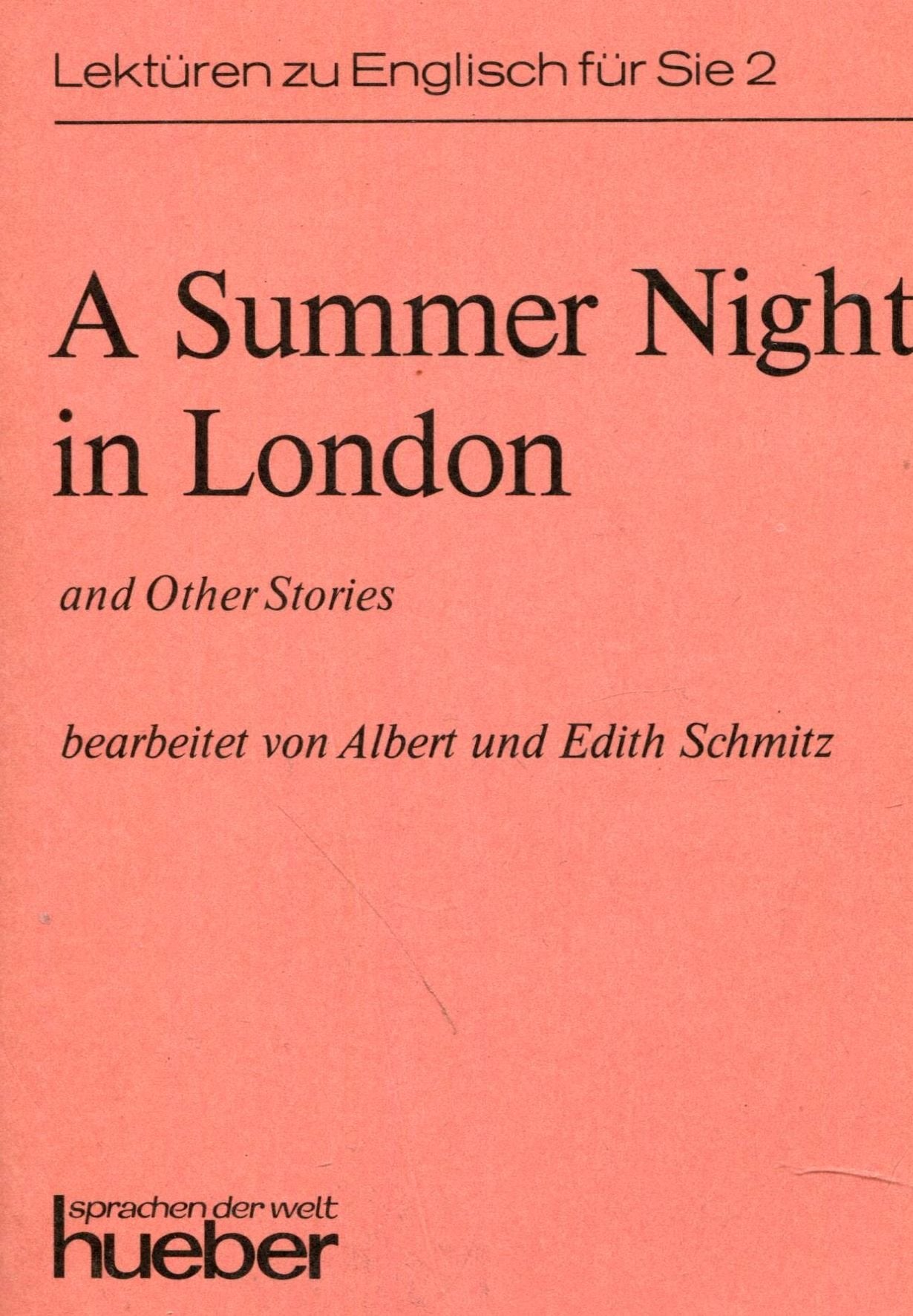 Product Image: A Summer Night in London and Other Stories.