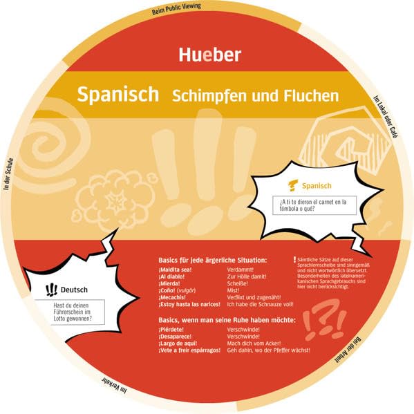 Wheel. Spanisch - Schimpfen und Fluchen. Sprachdrehscheibe book