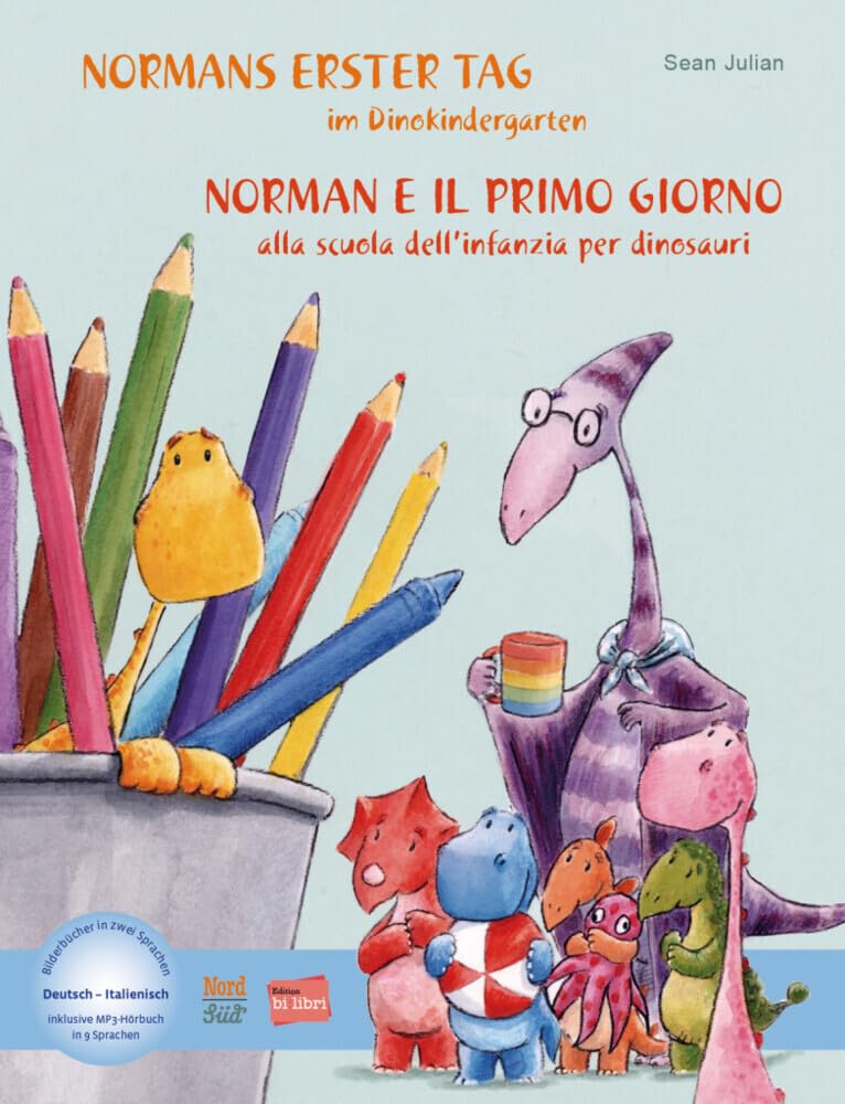 Normans erster Tag im Dinokindergarten (Deutsch-Italienisch) Foreign Languages ​​& Dictionaries
