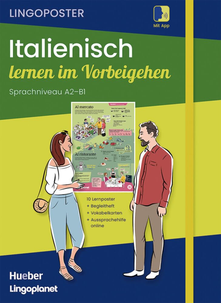 Lingoposter: Italienisch lernen im Vorbeigehen: 10 Lernposter / Paket: Sprachposter + Vokabelkarten + Begleitheft + App (Lingoplanet) Foreign Languages ​​& Dictionaries