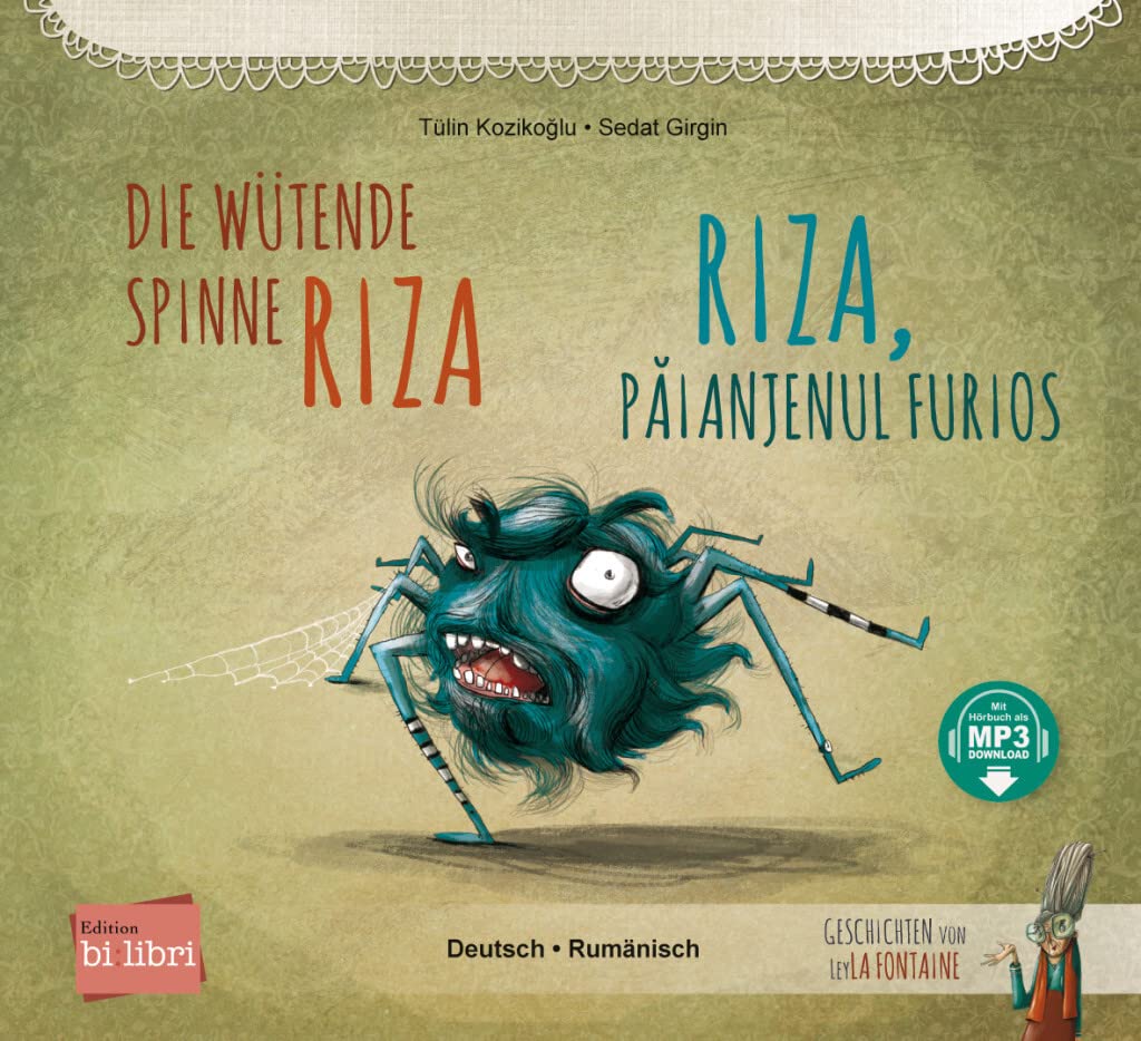 Die wütende Spinne Riza (Deutsch-Rumänisch): Zweisprachiges Kinderbuch mit MP3-Hörbuch zum Herunterladen Foreign Languages ​​& Dictionaries