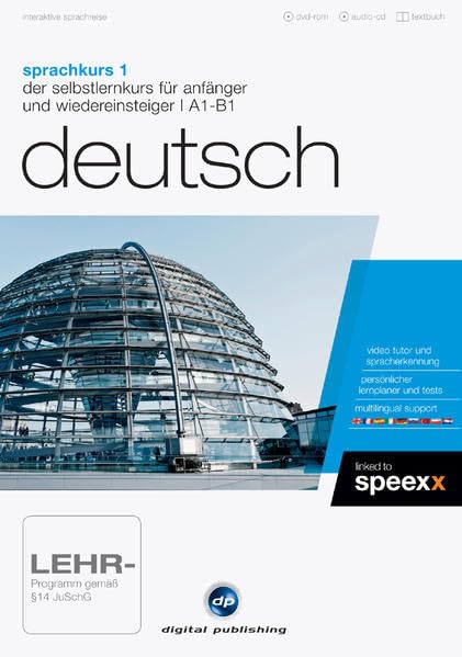 interaktive sprachreise sprachkurs 1 deutsch: der selbstlernkurs für anfänger & wiedereinsteiger / Paket: Der Selbstlernkurs für Anfänger und ... + Tests, multilingual Support. Niveau A1-B1 Non-fiction