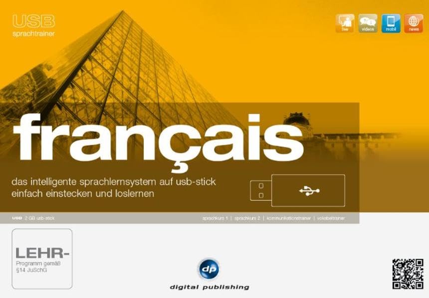 usb sprachtrainer français: das intelligente Sprachlernsystem auf usb-stick.einfach einstecken und loslernen / Paket Foreign Languages ​​& Dictionaries