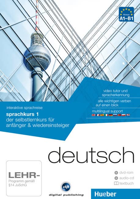 interaktive sprachreise sprachkurs 1 deutsch: der selbstlernkurs für anfänger & wiedereinsteiger / Paket: 1 DVD-ROM + 1 Audio-CD + 1 Textbuch (Interaktive Sprachreise digital publishing) General education