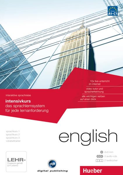 interaktive sprachreise intensivkurs english: das sprachlernsystem für jede lernanforderung / Paket: 1 DVD-ROM + 3 Audio-CDs + 2 Textbücher: Das Sprachlernsystem für jede Lernanforderung. Niveau A1-C1 Politics & History