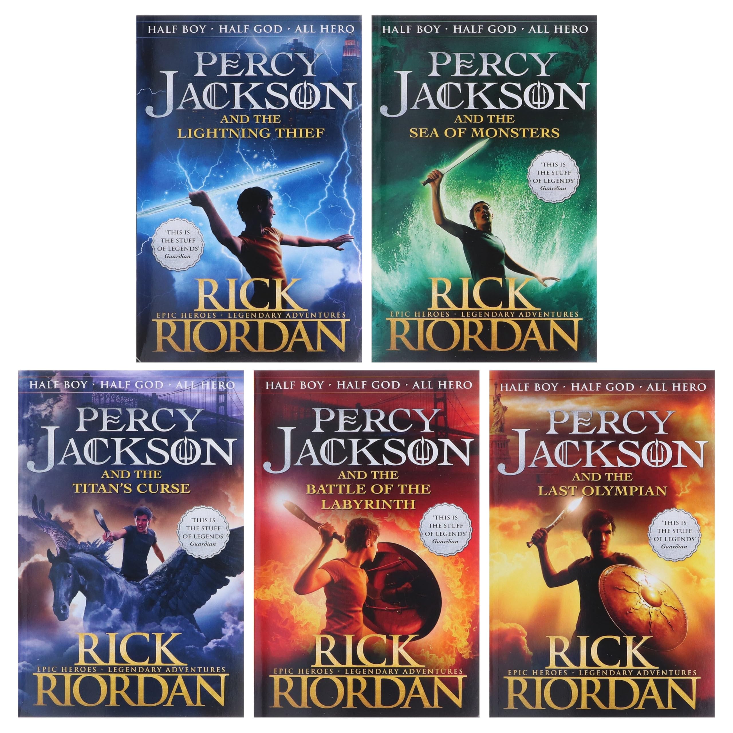 Percy Jackson 5 Book Set Collection RRP 34.95 ( Percy Jackson and the Lightn... Books