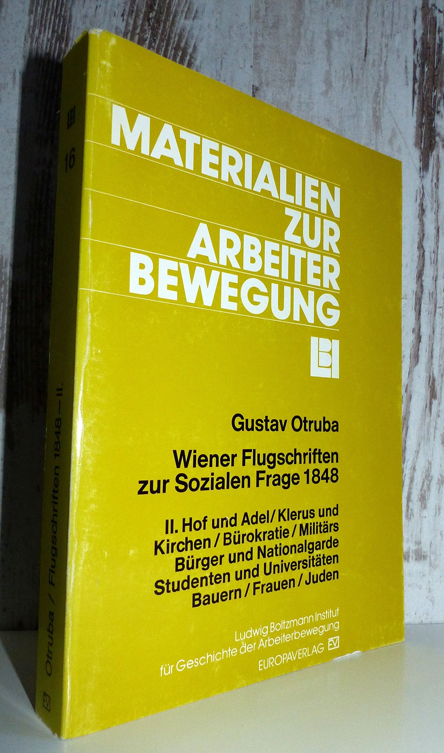 Wiener Flugschriften zur sozialen Frage 1848. Books