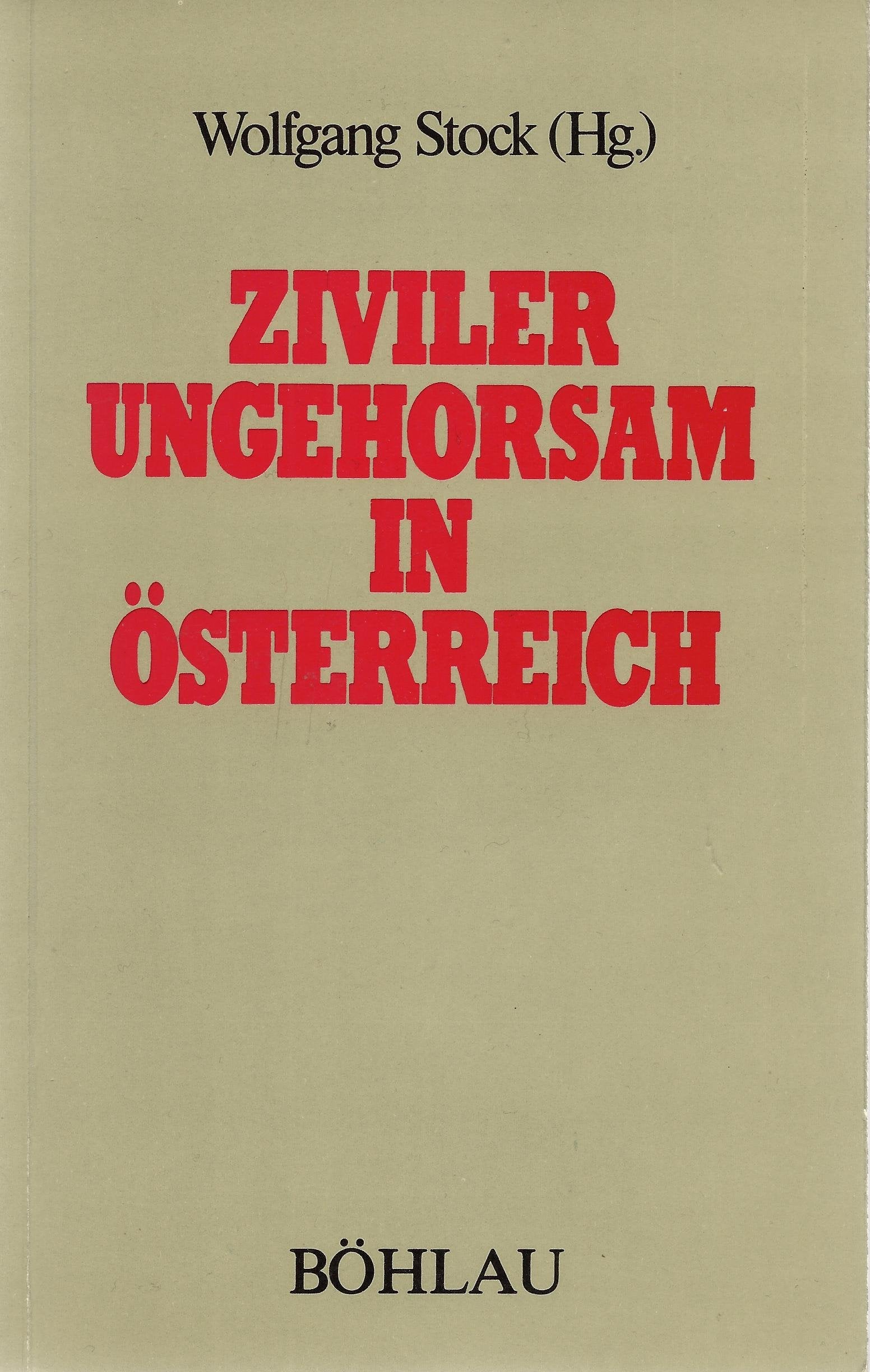 Ziviler Ungehorsam in Österreich Books