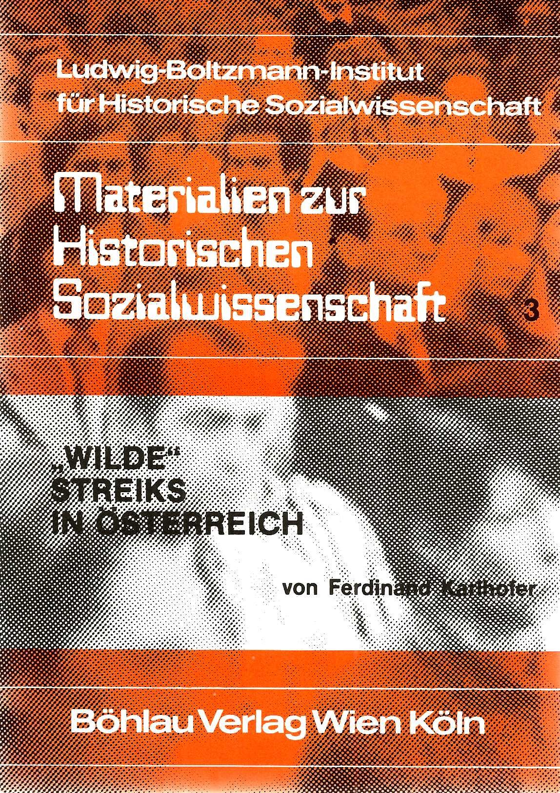 »Wilde« Streiks in Österreich: Entstehungs- und Verlaufsbedingungen industrieller Konflikte in den siebziger Jahren Books