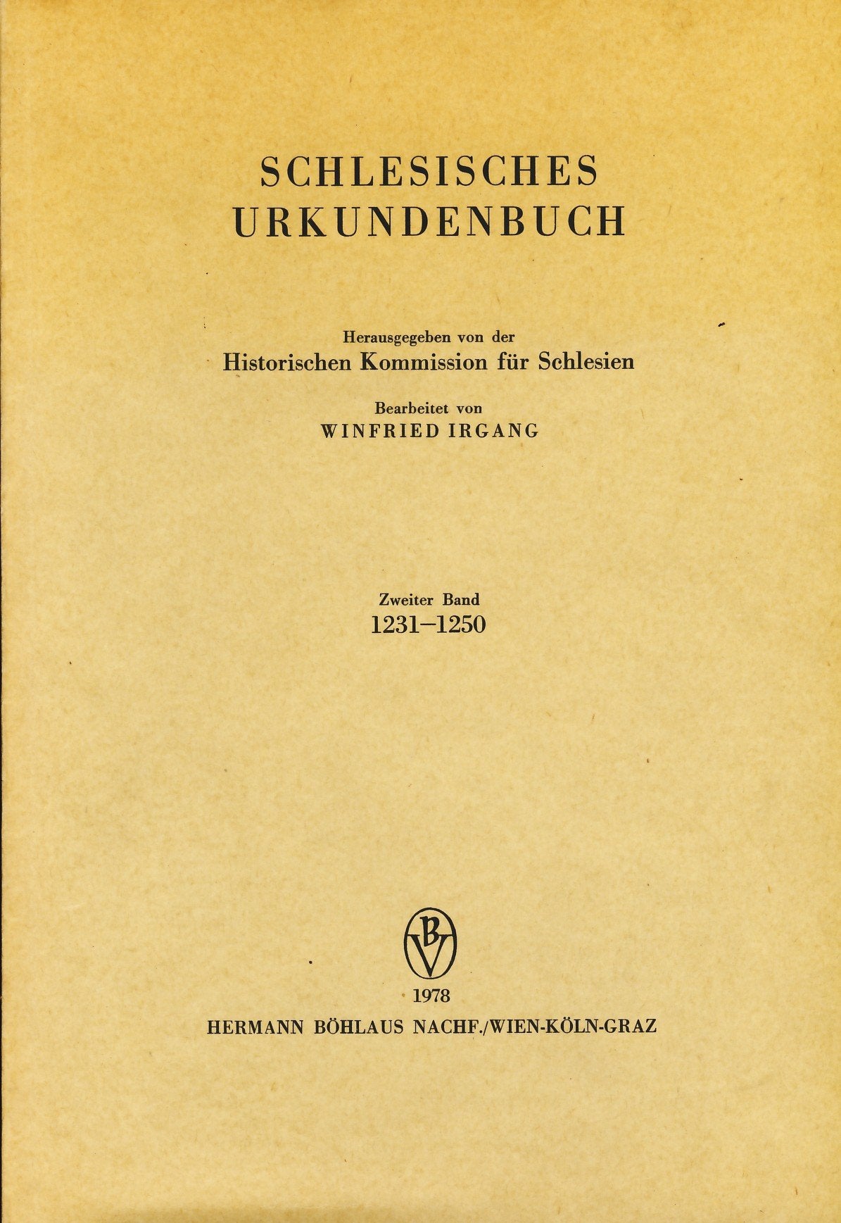 Schlesisches Urkundenbuch, Bd.2, 1231-1250 Books