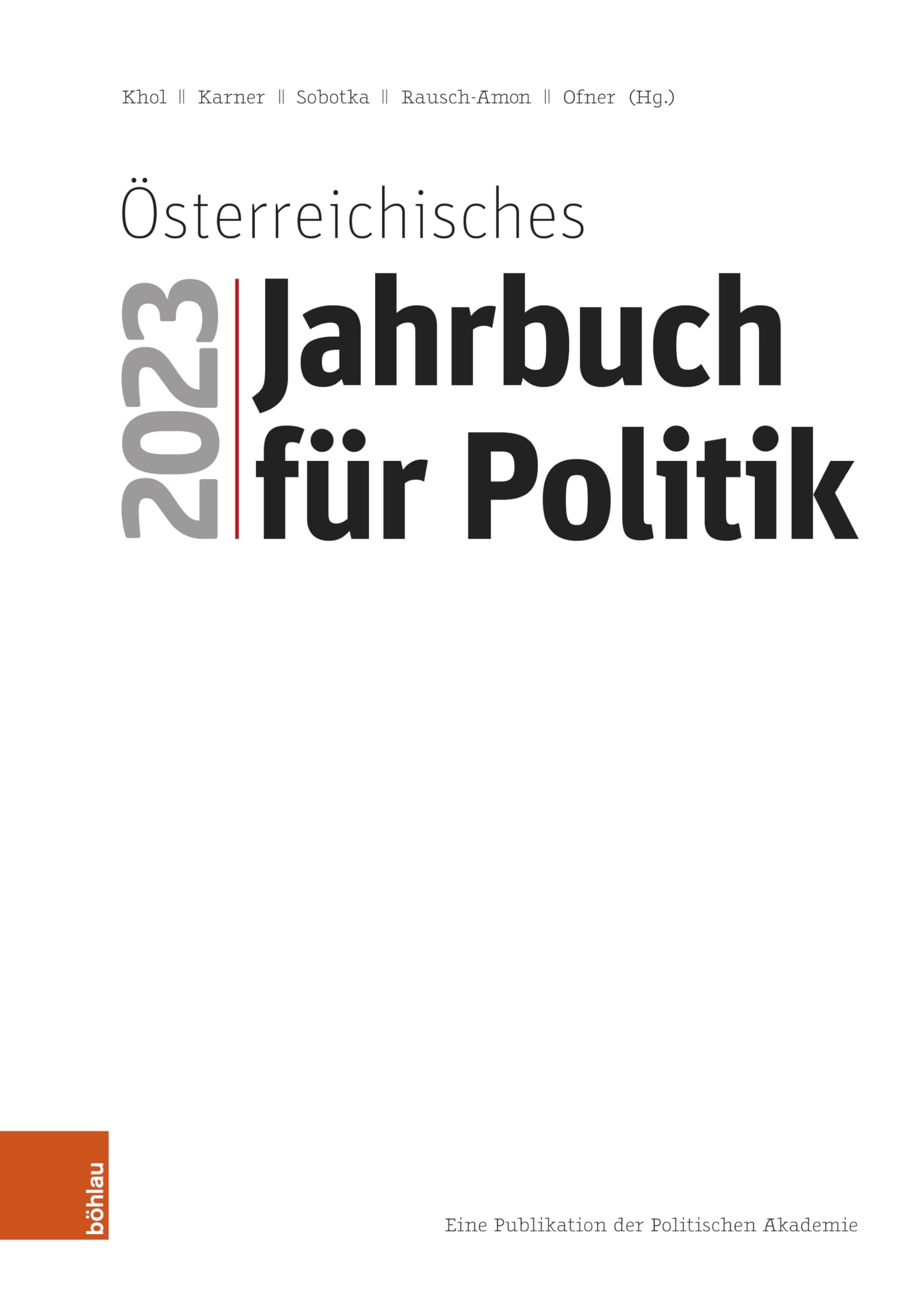 Österreichisches Jahrbuch für Politik 2023 Law Books