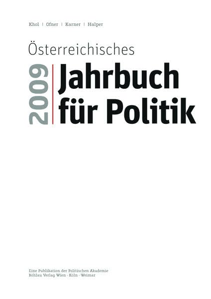 Österreichisches Jahrbuch für Politik 2009 Law