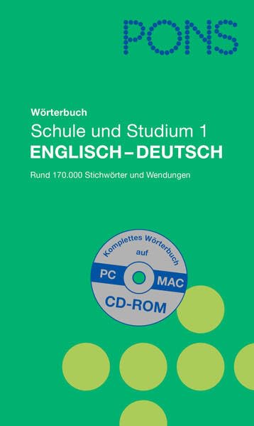 PONS Wörterbuch für Schule und Studium. Globalwörterbuch Englisch-Deutsch General education