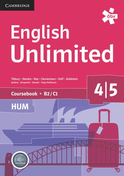 English Unlimited HUM 4/5, Schülerbuch + E-Book Foreign Languages ​​& Dictionaries