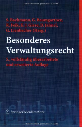Besonderes Verwaltungsrecht (Springers Kurzlehrbücher der Rechtswissenschaft) Law