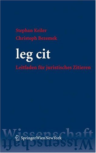 leg cit: Leitfaden für juristisches Zitieren Law