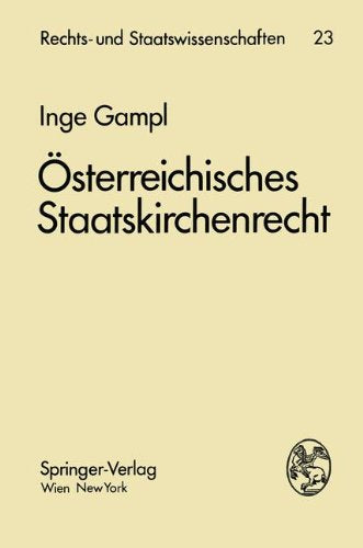 Österreichisches Staatskirchenrecht (Rechts- und Staatswissenschaften) Law