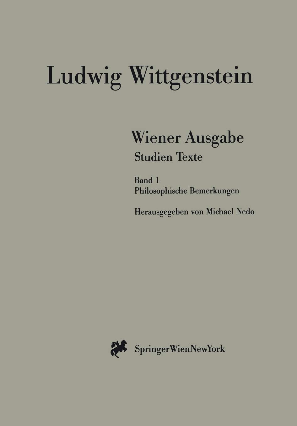 Wiener Ausgabe Studien Texte Philosophy