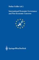 International Economic Governance and Non-Economic Concerns: New Challenges for the International Legal Order (Schriftenreihe der Österreichischen ... of Austria Publication Series, Band 5) Law