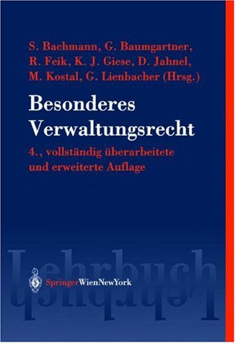 Besonderes Verwaltungsrecht (Springers Kurzlehrbücher der Rechtswissenschaft) Law