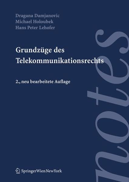 Grundzüge des Telekommunikationsrechts (Springer Notes Rechtswissenschaft) Law