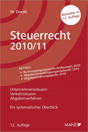 Product Image: Steuerrecht 2010/11: Ein systematischer Überblick