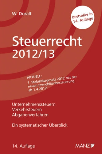 Product Image: Steuerrecht 2012/13: Ein systematischer Überblick.