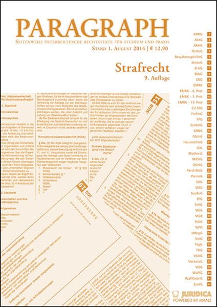Strafrecht: Paragraph. Seitenweise österreichische Rechtstexte für Studium und Praxis (Edition Juridica) Law