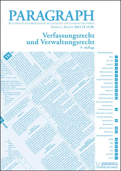 Verfassungsrecht und Verwaltungsrecht: Paragraph. Seitenweise österreichische Rechtstexte für Studium und Praxis (Edition Juridica) Law