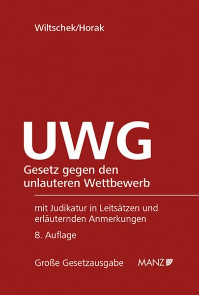UWG Gesetz gegen den unlauteren Wettbewerb Law