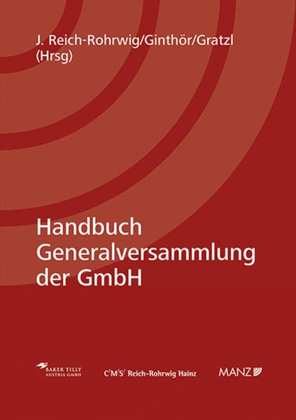 Product Image: Handbuch Generalversammlung der GmbH
