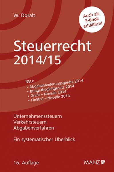 Product Image: Steuerrecht 2014/15: Ein systematischer Überblick.