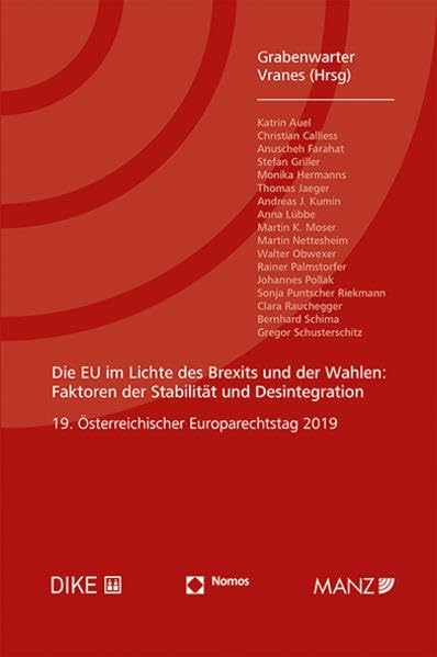 Die EU im Lichte des Brexits und der Wahlen Europarechtstag 2019 Law
